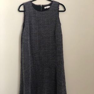 NWOT LOFT Purple and Blue Tweed Sleeveless Dress